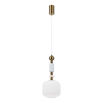 Luster na sajli ROYAL 1xE27/15W/230V zlatna/bela