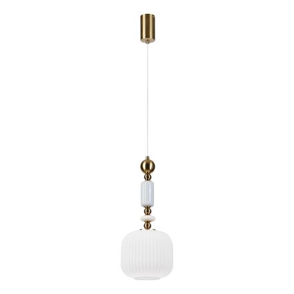 Luster na sajli ROYAL 1xE27/15W/230V zlatna/bela