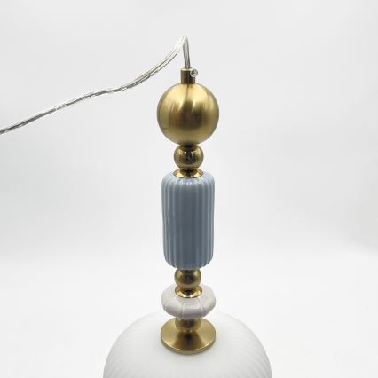 Luster na sajli ROYAL 1xE27/15W/230V zlatna/bela