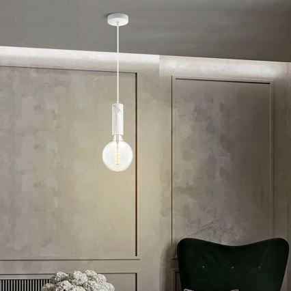 Luster na sajli SAGA 1xE27/40W/230V mramorna