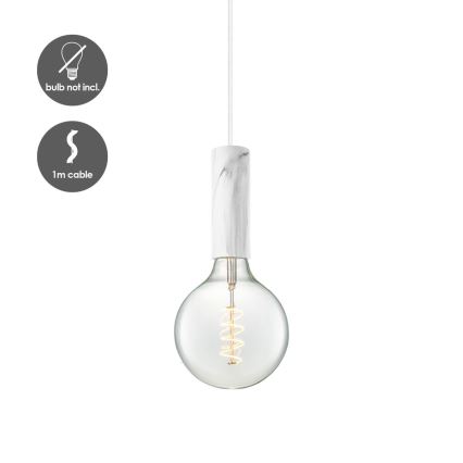 Luster na sajli SAGA 1xE27/40W/230V mramorna