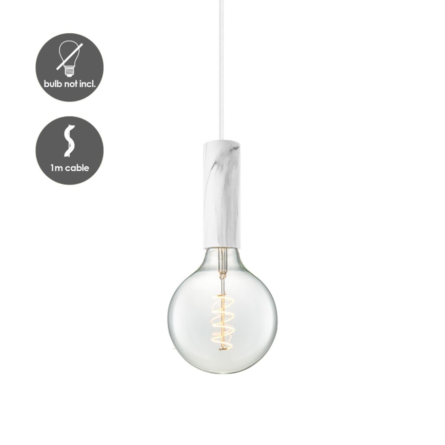 Luster na sajli SAGA 1xE27/40W/230V mramorna