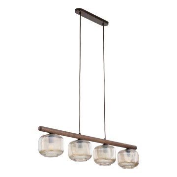 Luster na sajli SALVIA 4xE14/10W/230V braon/zadimljeno braon