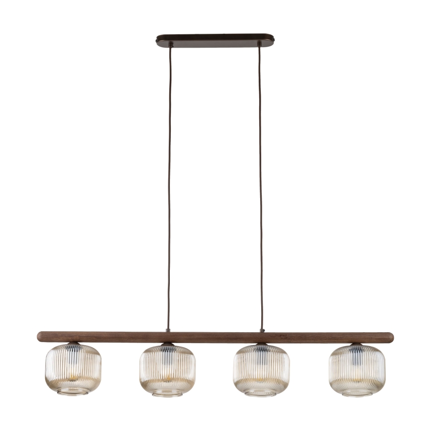 Luster na sajli SALVIA 4xE14/10W/230V braon/zadimljeno braon