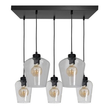 Luster na sajli SANTIAGO 5xE27/60W/230V proziran