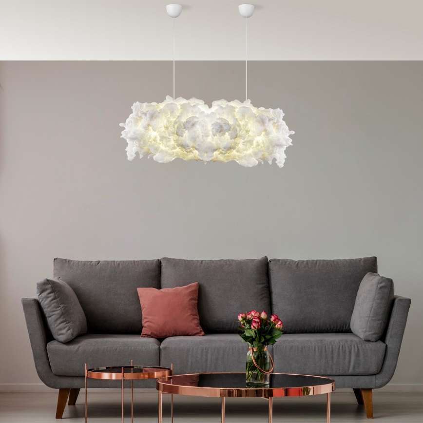 Luster na sajli SERENE 2xE27/40W/230V bela