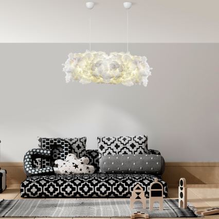 Luster na sajli SERENE 2xE27/40W/230V bela
