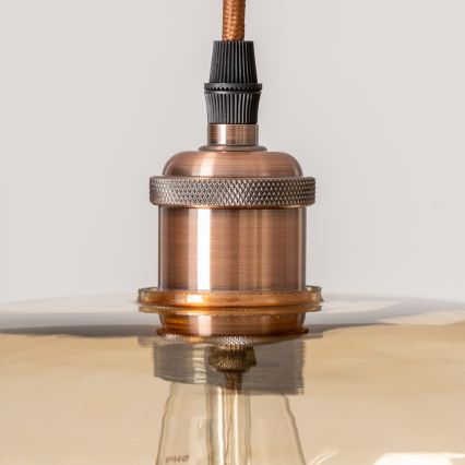 Luster na sajli SEVENTIES E27/60W/230V dimljeno/smeđe