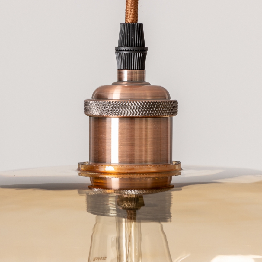 Luster na sajli SEVENTIES E27/60W/230V dimljeno/smeđe
