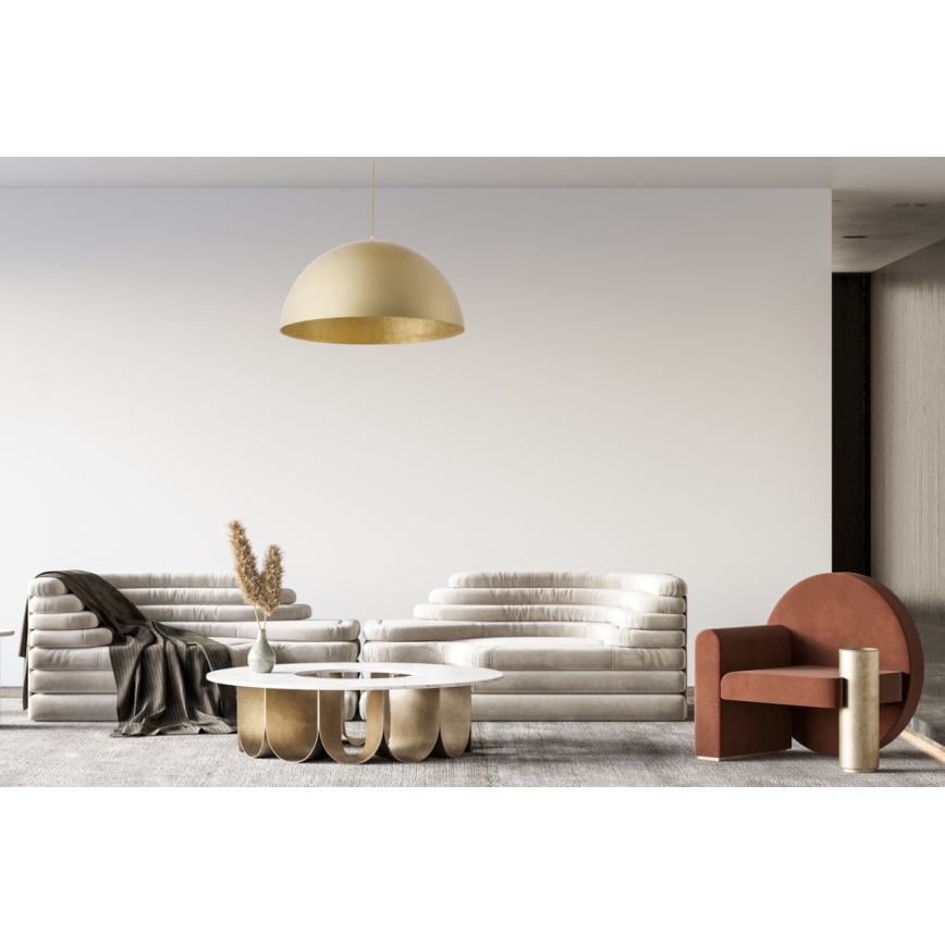 Luster na sajli SFERA 1xE27/60W/230V prečnik 35 cm zlatna