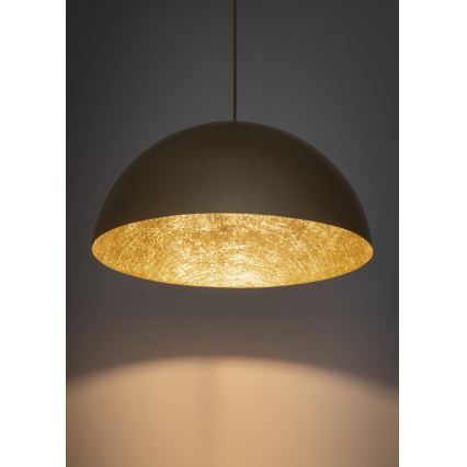 Luster na sajli SFERA 1xE27/60W/230V prečnik 35 cm zlatna