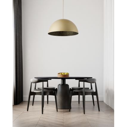 Luster na sajli SFERA 1xE27/60W/230V prečnik 50 cm zlatna/crna