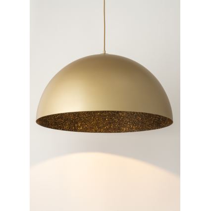 Luster na sajli SFERA 1xE27/60W/230V prečnik 50 cm zlatna/crna