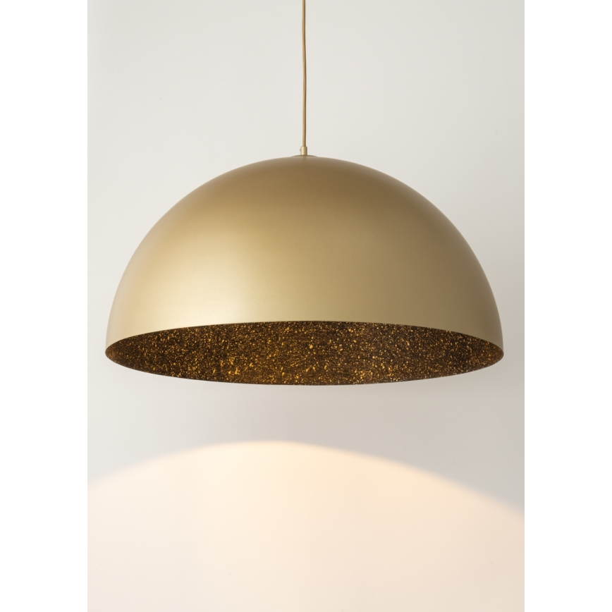 Luster na sajli SFERA 1xE27/60W/230V prečnik 50 cm zlatna/crna