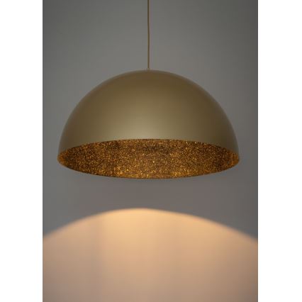 Luster na sajli SFERA 1xE27/60W/230V prečnik 50 cm zlatna/crna
