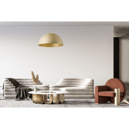 Luster na sajli SFERA 1xE27/60W/230V, prečnik 50 cm, zlatna