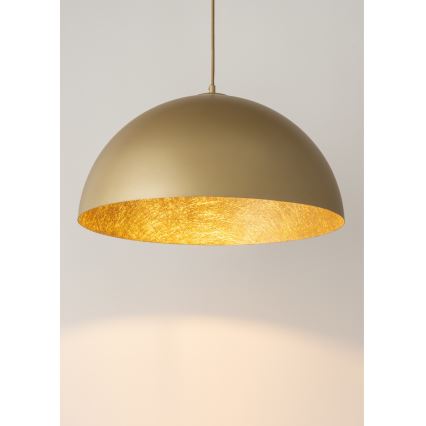 Luster na sajli SFERA 1xE27/60W/230V, prečnik 50 cm, zlatna