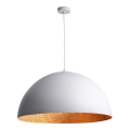 Luster na sajli SFERA 1xE27/60W/230V prečnika 50 cm bela/bakrena