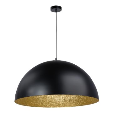 Luster na sajli SFERA 1xE27/60W/230V, prečnika 50 cm, crna/zlatna