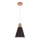 Luster na sajli SHADE 1xE27/15W/230V bakarna/crna