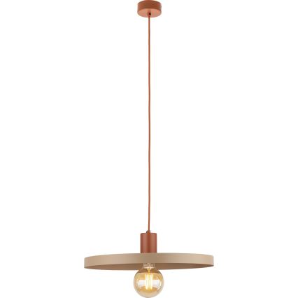 Luster na sajli SILA 1xE27/15W/230V prečnik 40 cm bež/ciglasta