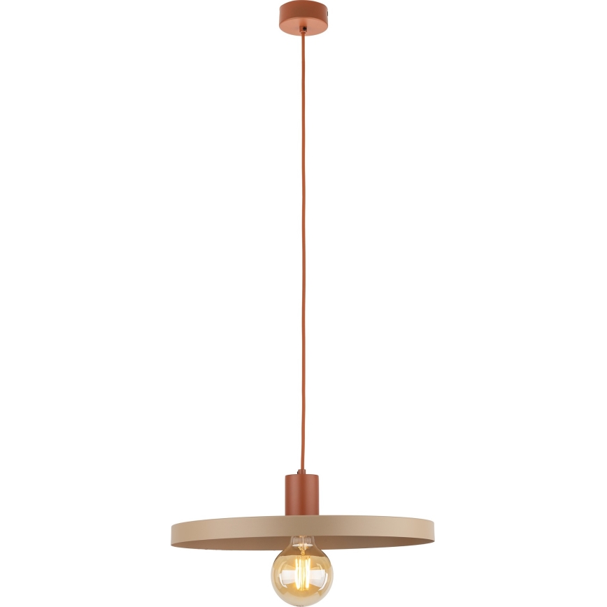 Luster na sajli SILA 1xE27/15W/230V prečnik 40 cm bež/ciglasta