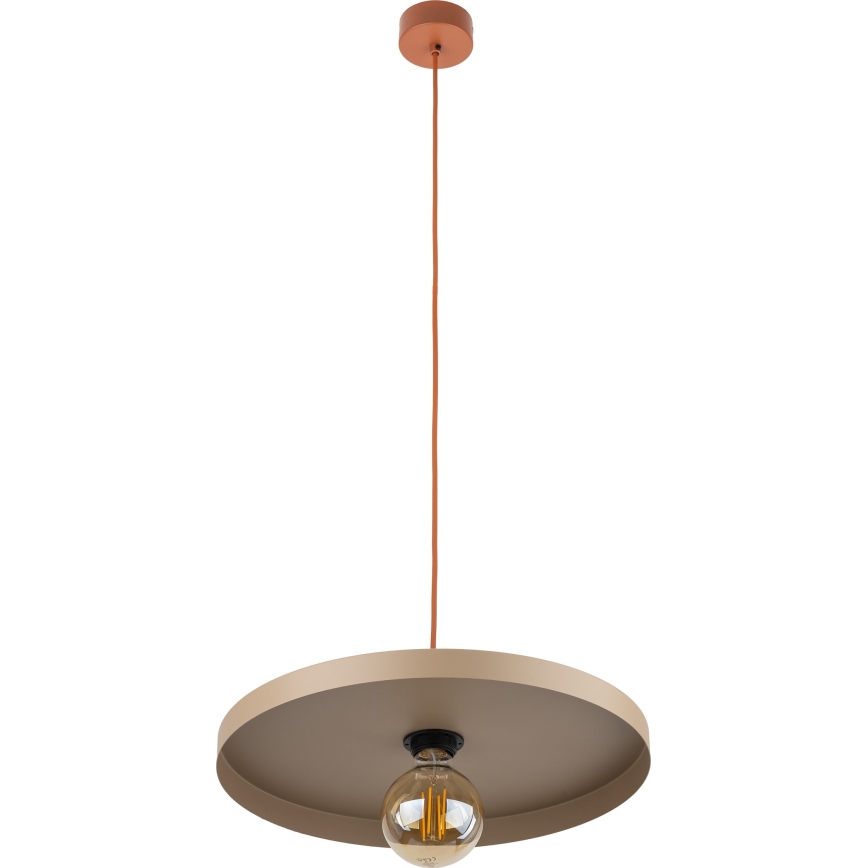 Luster na sajli SILA 1xE27/15W/230V prečnik 40 cm bež/ciglasta