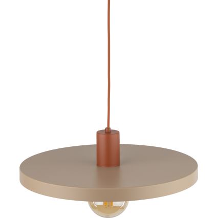Luster na sajli SILA 1xE27/15W/230V prečnik 40 cm bež/ciglasta