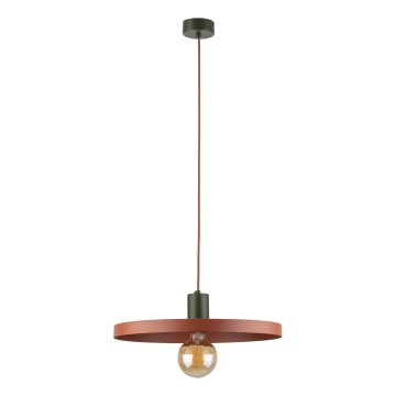 Luster na sajli SILA 1xE27/15W/230V prečnik 40 cm ciglasta/zelena