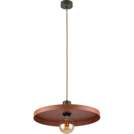 Luster na sajli SILA 1xE27/15W/230V prečnik 40 cm ciglasta/zelena
