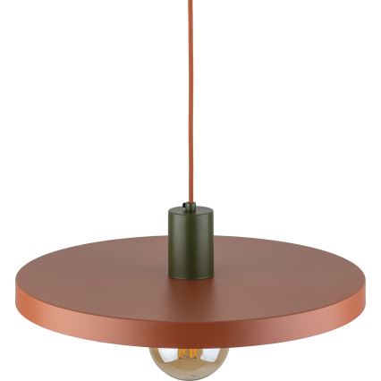 Luster na sajli SILA 1xE27/15W/230V prečnik 40 cm ciglasta/zelena