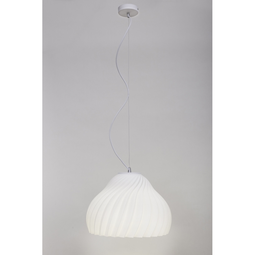 Luster na sajli SILVO 1xE27/60W/230V Ø 38 cm bela