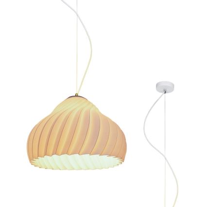 Luster na sajli SILVO 1xE27/60W/230V Ø 38 cm bela