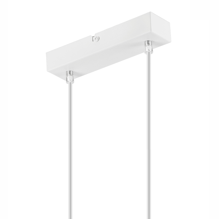 Luster na sajli SIMON 2xE27/60W/230V bela/buk
