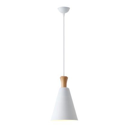 Luster na sajli SIMPLO 1xE27/15W/230V, bela, prečnik 20 cm