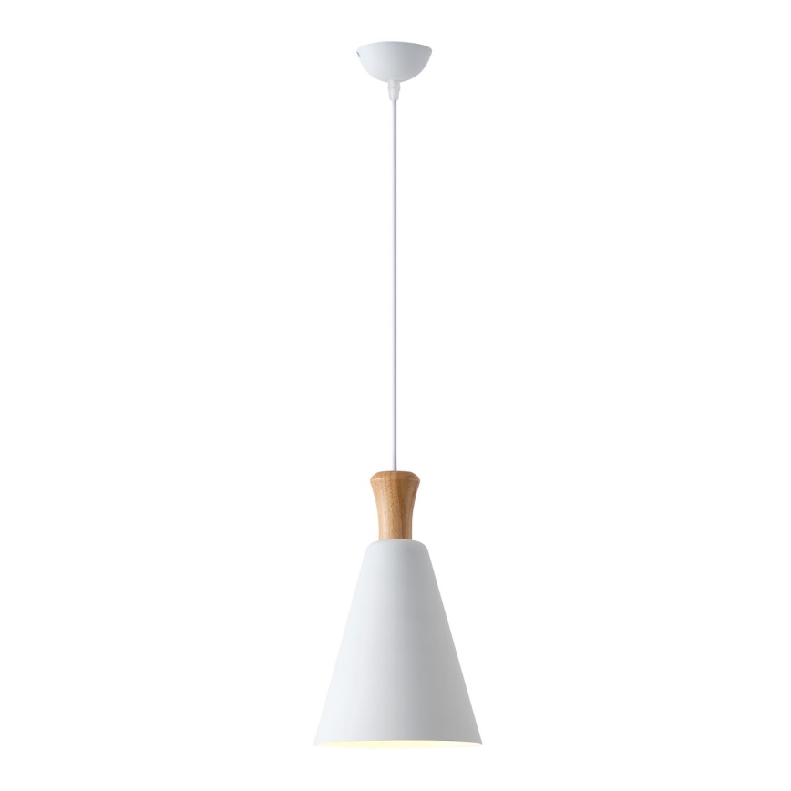 Luster na sajli SIMPLO 1xE27/15W/230V, bela, prečnik 20 cm