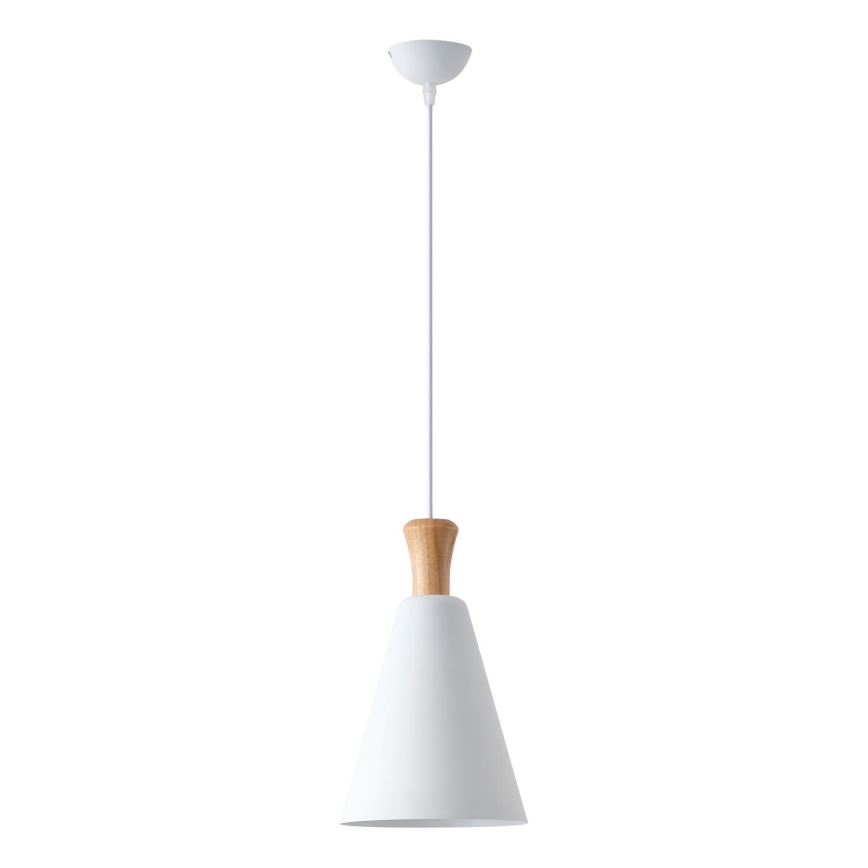 Luster na sajli SIMPLO 1xE27/15W/230V, bela, prečnik 20 cm