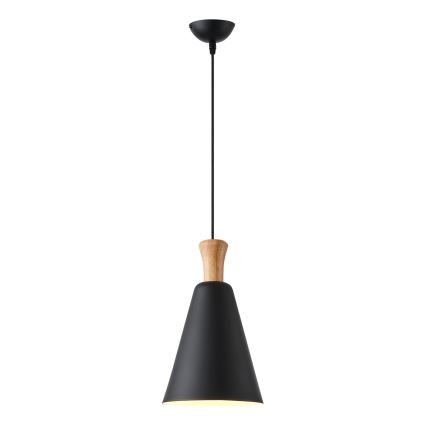 Luster na sajli SIMPLO 1xE27/15W/230V crna, prečnik 20 cm