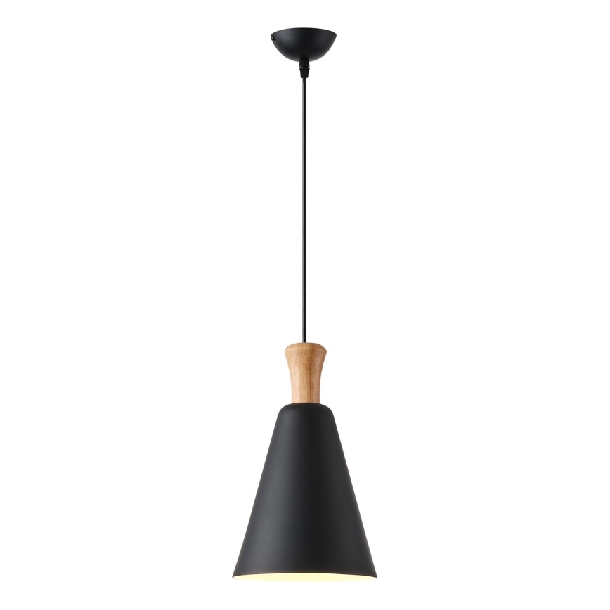 Luster na sajli SIMPLO 1xE27/15W/230V crna, prečnik 20 cm
