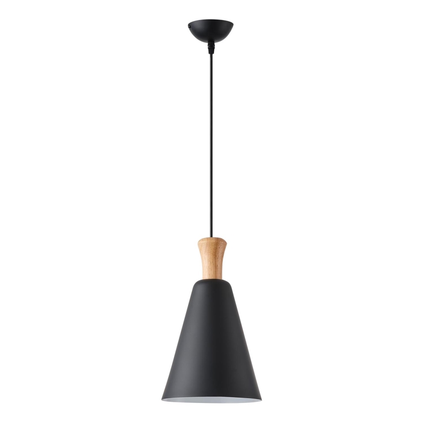 Luster na sajli SIMPLO 1xE27/15W/230V crna, prečnik 20 cm