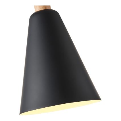 Luster na sajli SIMPLO 1xE27/15W/230V crna, prečnik 20 cm