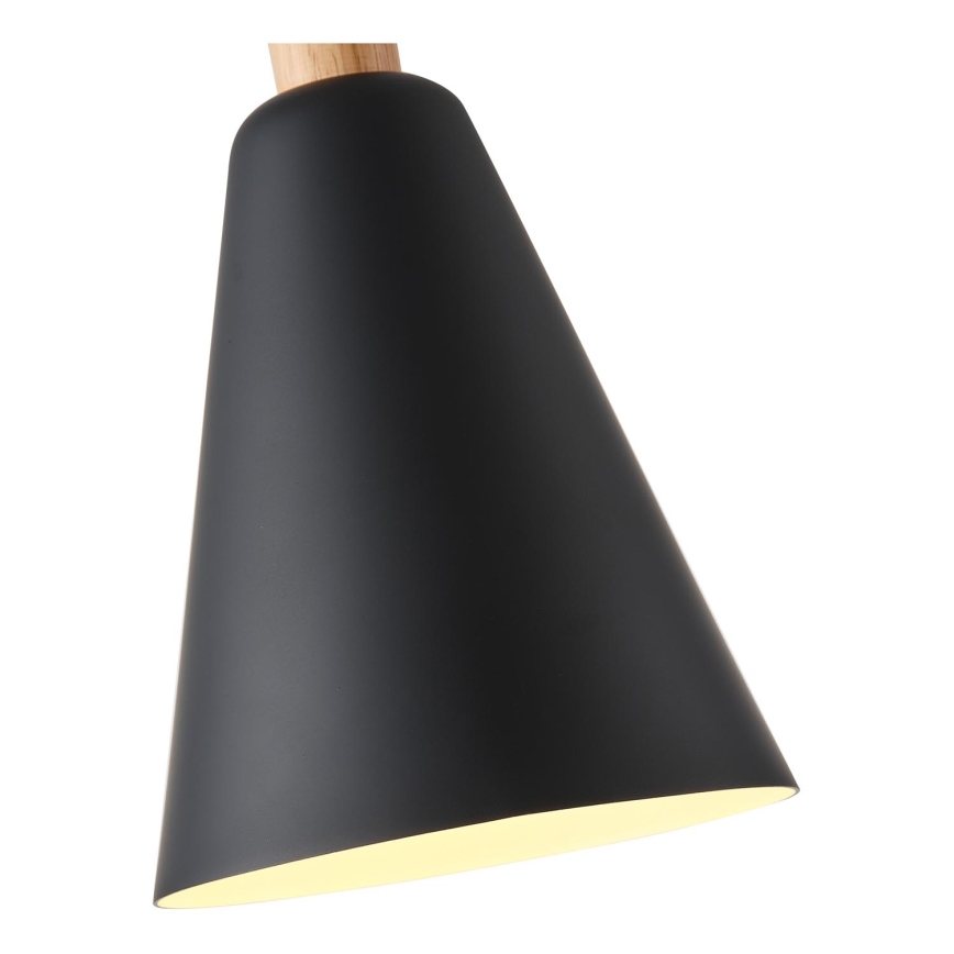 Luster na sajli SIMPLO 1xE27/15W/230V crna, prečnik 20 cm