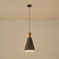Luster na sajli SIMPLO 1xE27/15W/230V siva prečnik 20 cm