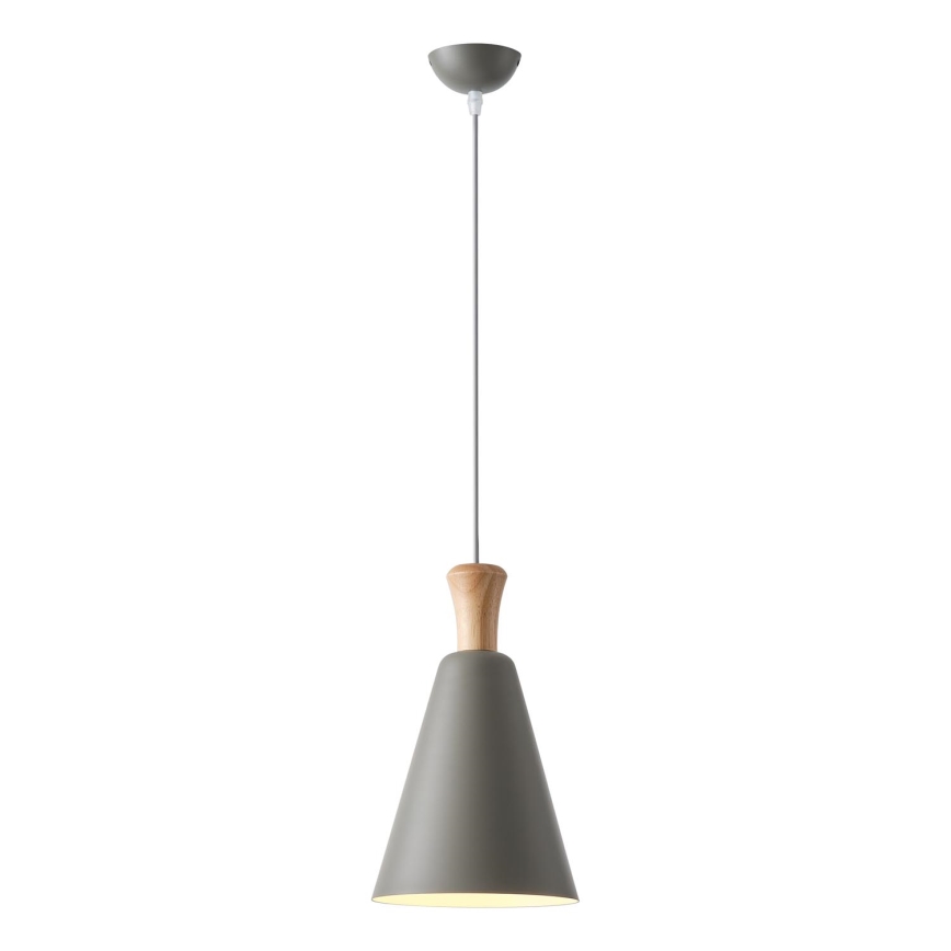 Luster na sajli SIMPLO 1xE27/15W/230V siva prečnik 20 cm