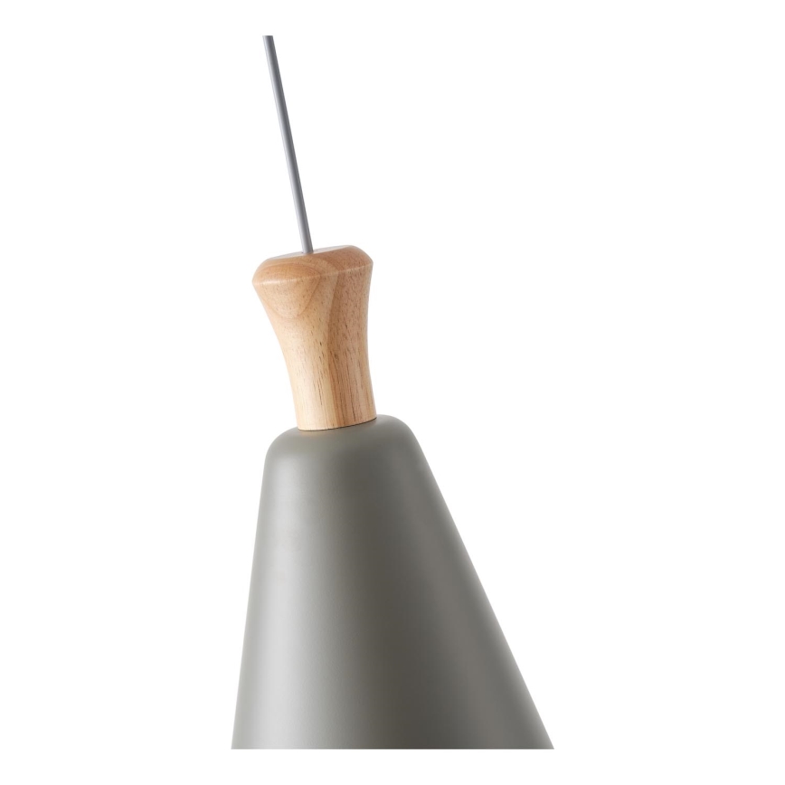 Luster na sajli SIMPLO 1xE27/15W/230V siva prečnik 20 cm
