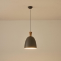 Luster na sajli SIMPLO 1xE27/15W/230V, siva, prečnik 23 cm