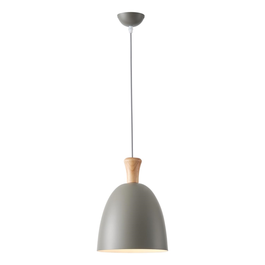 Luster na sajli SIMPLO 1xE27/15W/230V, siva, prečnik 23 cm