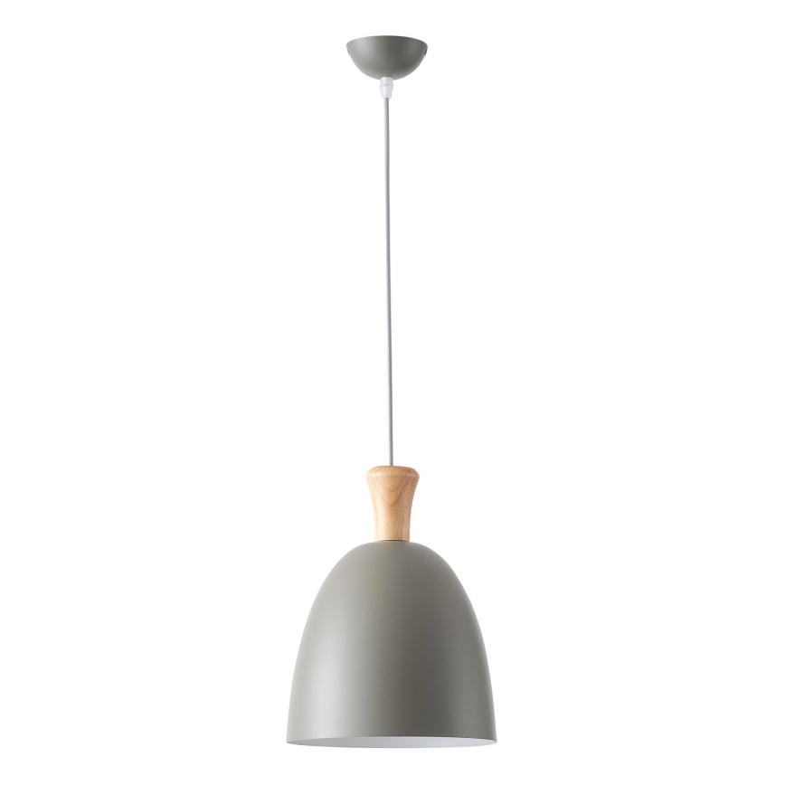 Luster na sajli SIMPLO 1xE27/15W/230V, siva, prečnik 23 cm