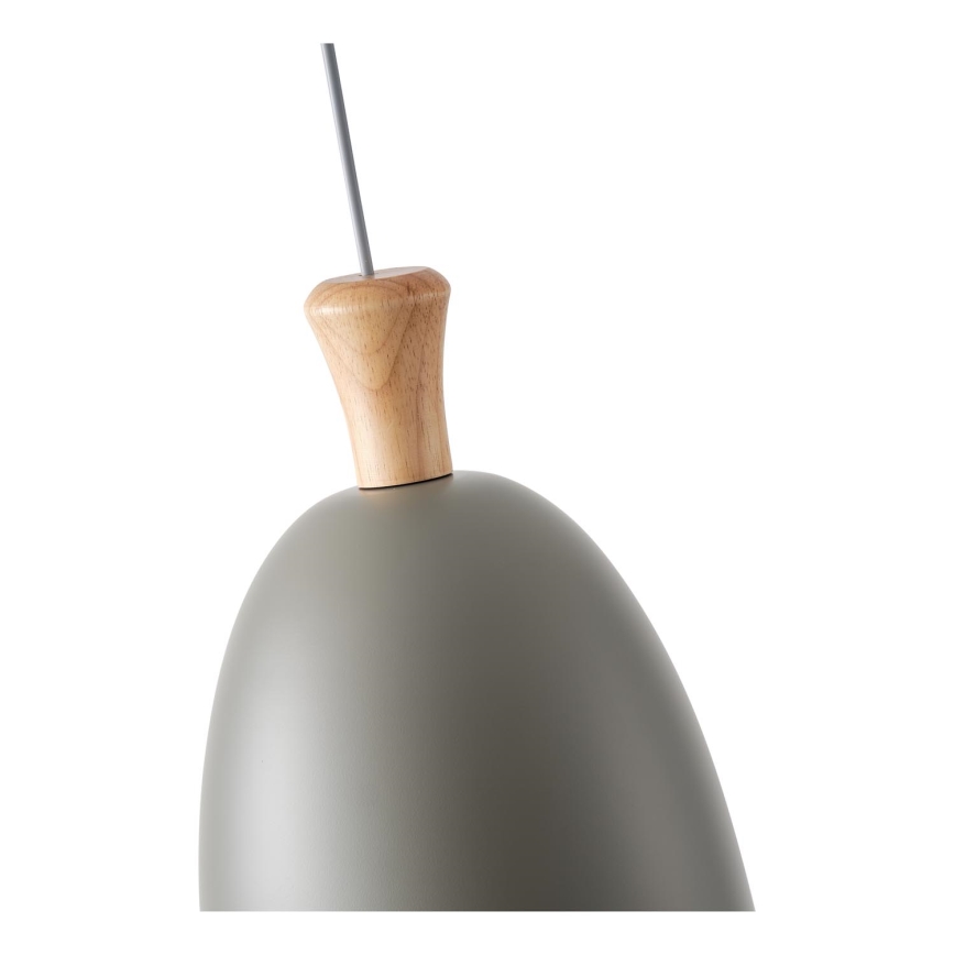 Luster na sajli SIMPLO 1xE27/15W/230V, siva, prečnik 23 cm