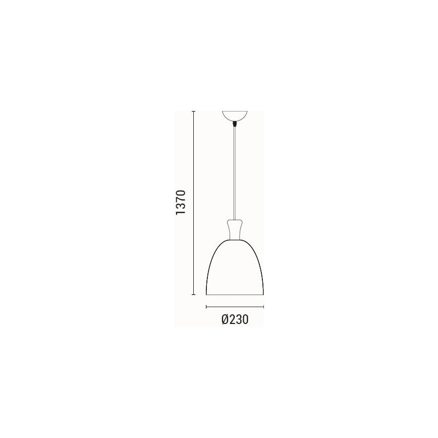 Luster na sajli SIMPLO 1xE27/15W/230V, siva, prečnik 23 cm